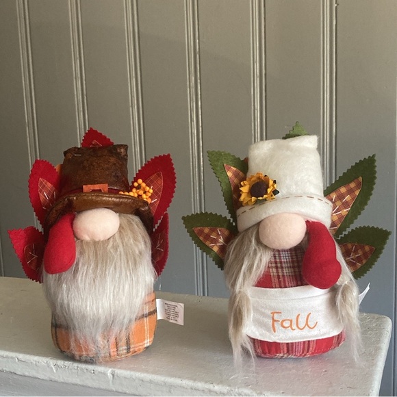 NWT- Set of 2- 8” Precious- Fall Turkey 🦃 Couple Gnome Decorations 🍁🌻 - Picture 14 of 17